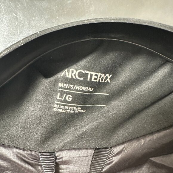 Men's Goose Down Arcteryx Logo Waterproof Warm Hooded Ski Puffer Jacket L - Picture 6 of 8
